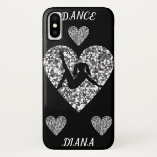Dansez à peine là coque Apple iPhone X en noir.