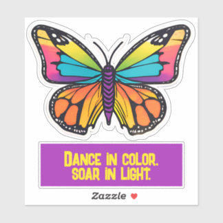 Dansez en couleur, montez en lumière. Autocollant