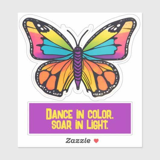 Dansez en couleur, montez en lumière. Autocollant (Feuille)