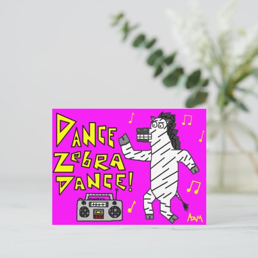 Dansez Zebra Dance ! Carte postale (Debout devant)