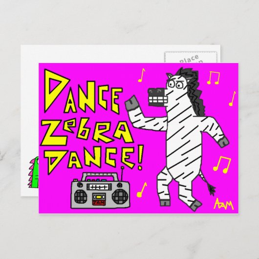 Dansez Zebra Dance ! Carte postale (Devant / Derrière)
