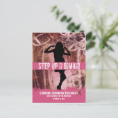 Dansfeest Bat Mitswa Save the Date Aankondigingskaart (Staand voorkant)