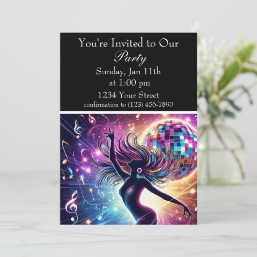 Dansfeest: Ritme Glans Kaart (Staand voorkant)