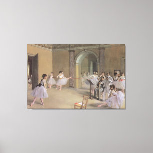 Dansfoyer in de Opera van Edgar Degas Canvas Afdruk