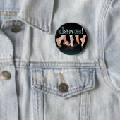 "Dansingsfeet" - Choreograaf, danser, instructeur Ronde Button 5,7 Cm (In situ)