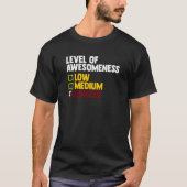 Dansingsniveau van bewustzijnsniveau met lage midd t-shirt (Voorkant)