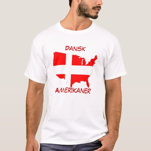 Dansk Amerikaans T-shirt (Voorkant)