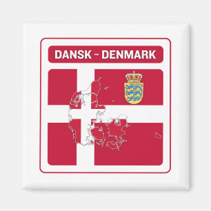 Dansk Denmark vlag Magneet