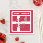 Dansk Denmark vlag Servet (Insitu)