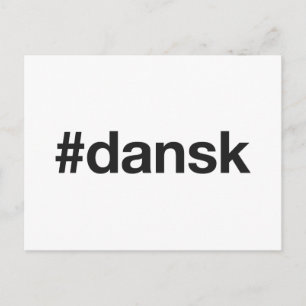DANSK Hashtag Briefkaart