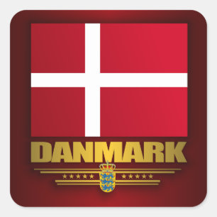 "Dansk Pride" Vierkante Sticker