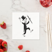 Danskelet in Tuxedo en Top Hat met Cane C Servet (Insitu)