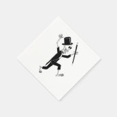 Danskelet in Tuxedo en Top Hat met Cane C Servet (Hoek)