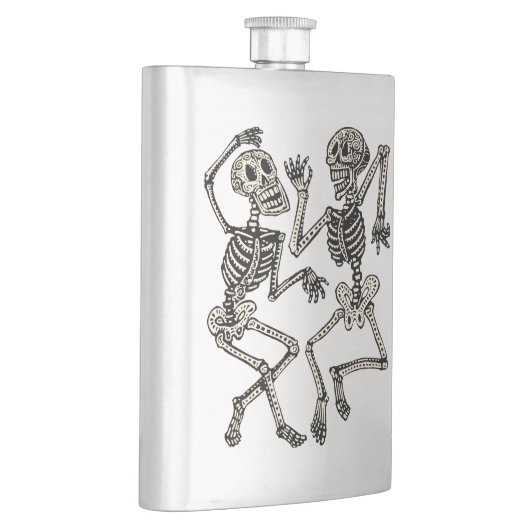 Danskeletkolf op dag van de dodendansende kelet heupfles (Rechts)