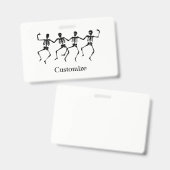 Danskeletten Halloween Badge (Voor- en achterkant)