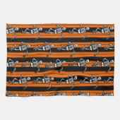 Danskeletten Halloween Striped Theedoek (Horizontaal)