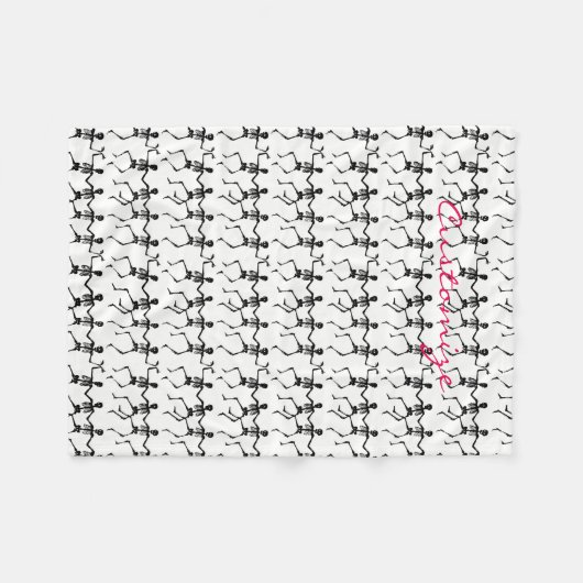 Danskeletten Halloween Thunder_Cove Fleece Deken (Voorkant (Horizontaal))