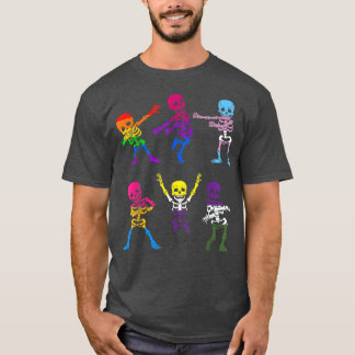 Danskeletten LGBT Gay Pride Rainbow Mannen Vrouwen T-shirt
