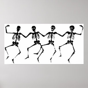 Danskeletten (zwart-wit) poster