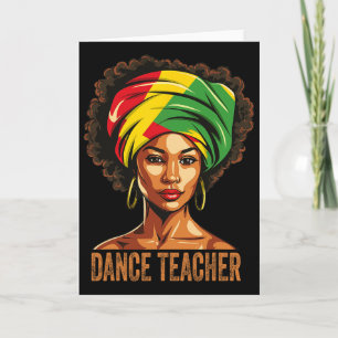 Dansleraar Afro Afro-Amerikaans Zwart Geschiedenis Kaart