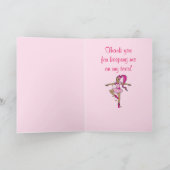 Dansleraar Bedankt  Kaart (Binnen)