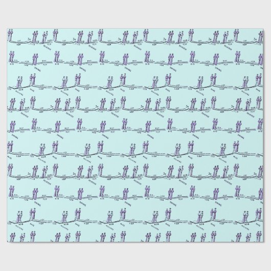Danslessen Inpakpapier (Blauw) (Vlak)
