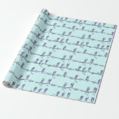 Danslessen Inpakpapier (Blauw) (Uitgerold)