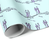 Danslessen Inpakpapier (Blauw) (Rol Hoek)