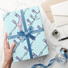 Danslessen Inpakpapier (Blauw)