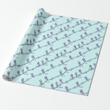 Danslessen Inpakpapier (Blauw)