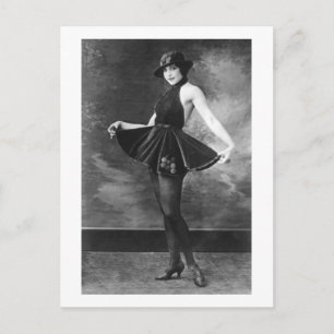 dansmeisje uit de jaren 1910 briefkaart