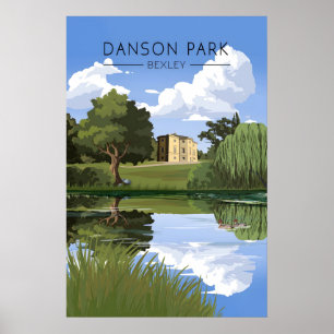Danson Park Londen Reisposter Poster