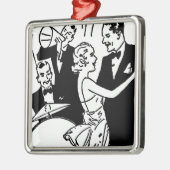 -danspaar metalen ornament (Links)