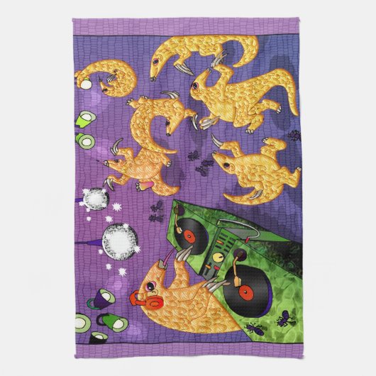 Danspangolinen Theedoek (Verticaal)