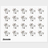 Dansrobot Vierkante Sticker (Vel)