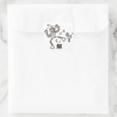 Dansrobot Vierkante Sticker (Tas)