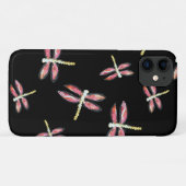 Dansroze dragonfly Girly Case-Mate iPhone Case (Achterkant (horizontaal))