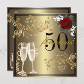 Dansschoenen - Fantastische uitnodiging voor 50e v (Voorkant / Achterkant)