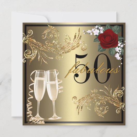 Dansschoenen - Fantastische uitnodiging voor 50e v (Voorkant)