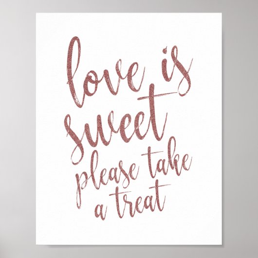 Dansschoenen Roos Gold Glitter 8x10 bruiloft Poster (Voorkant)