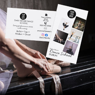 Dansschool fotomap ballet tap modern visitekaartje