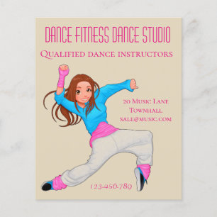 Dansstudio danslessen bedrijf flyer