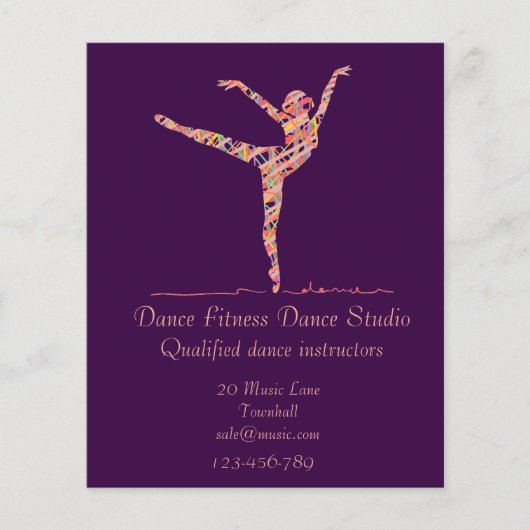 Dansstudio danslessons bedrijf flyer (Voorkant)