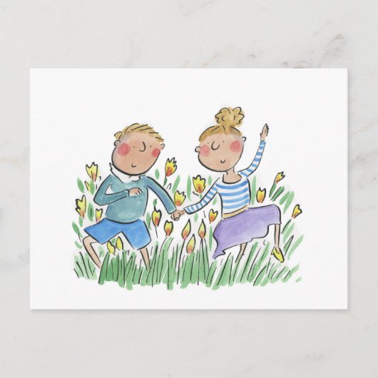 danstulpen briefkaart (Voorkant)