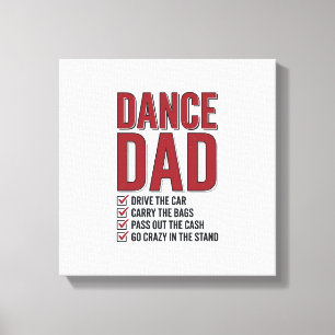 Dansvader Checklijst Vintage Gravure Ontwerp_1 Canvas Afdruk