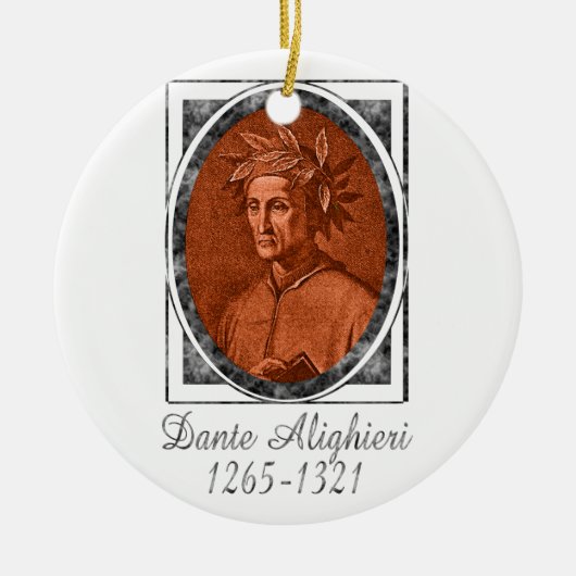 Dante Alighieri Keramisch Ornament (Voorkant)