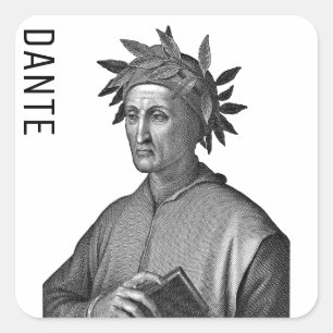 Dante Alighieri Vierkante Sticker