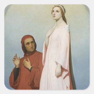 Dante & Beatrice Vierkante Sticker