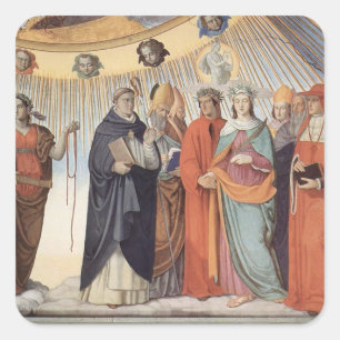 Dante & de Heiligen op de Zon - Paradiso Vierkante Sticker