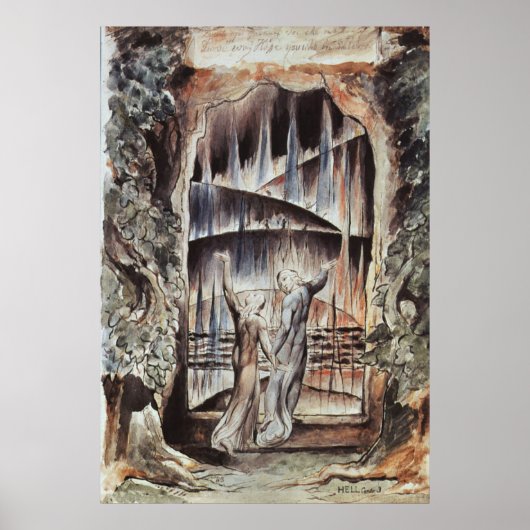 Dante en Virgil Entrance to Hell Poster (Voorkant)